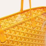Goyard Goyardine Artois Tote PM Yellow Canvas & Chevroches Calfskin Palladium Hardware - Image 3
